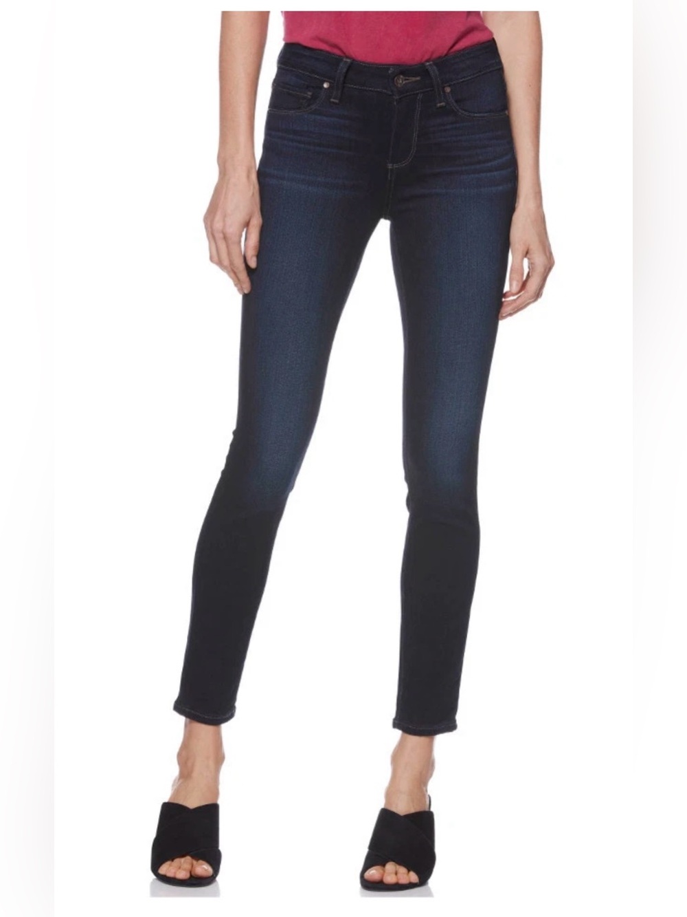 PAIGE Transcend Verdugo Ankle Skinny Jeans Renna Dark Wash - Size 26